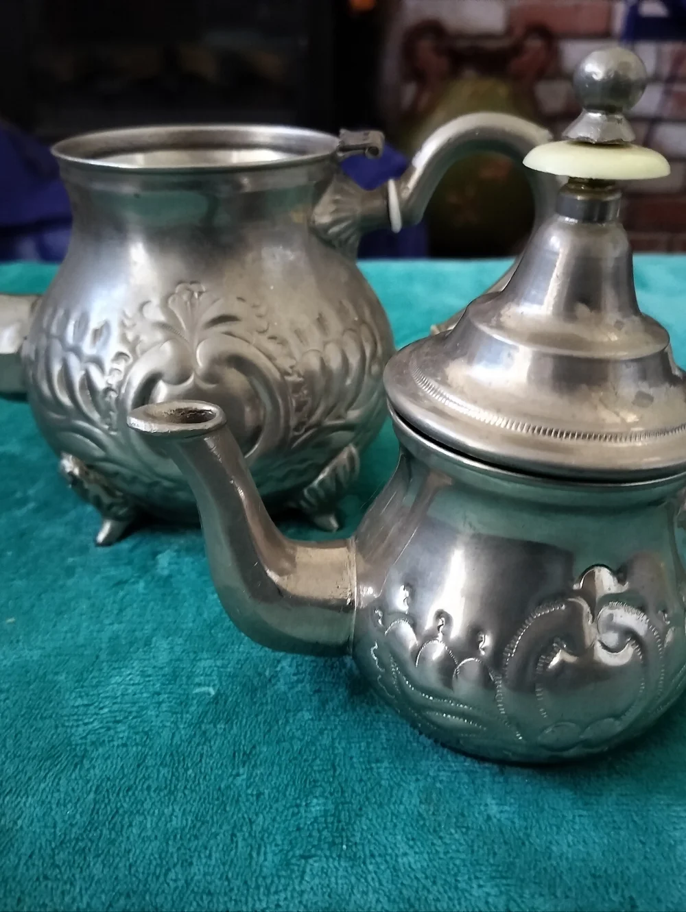 Vintage Moroccan Teapot & Creamer Set - Dar El Berrad 